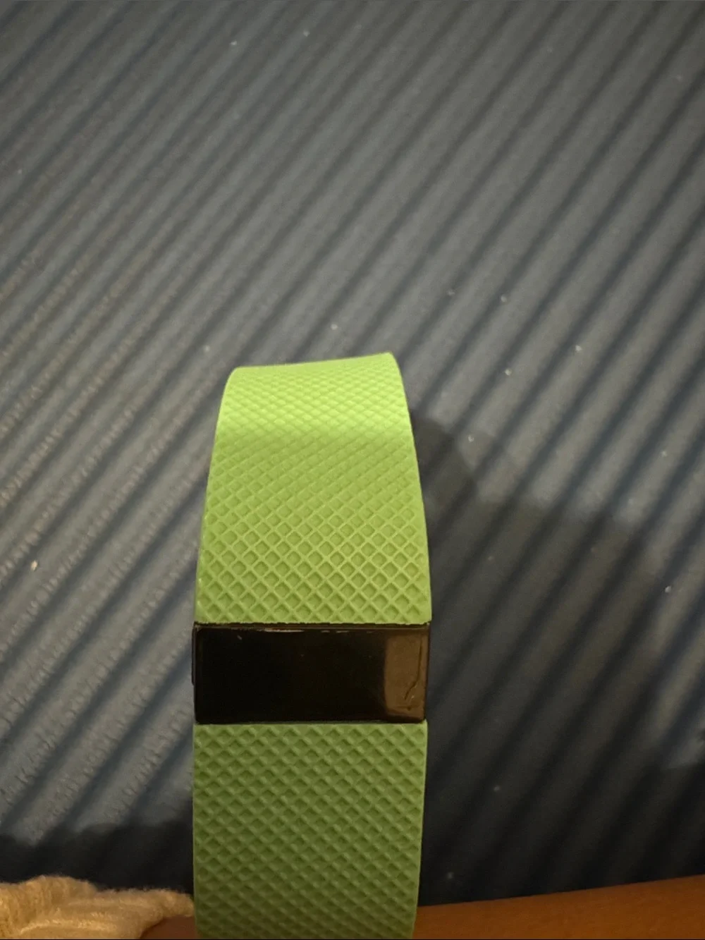 fitbit Lime Green Silicone Women's  Watch Band with Gold Buckle WITH OUT CHARGER